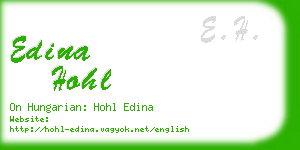 edina hohl business card